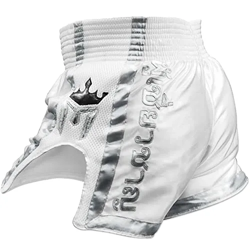 Meister Elite Muay Thai pantaloncini S bianco argento