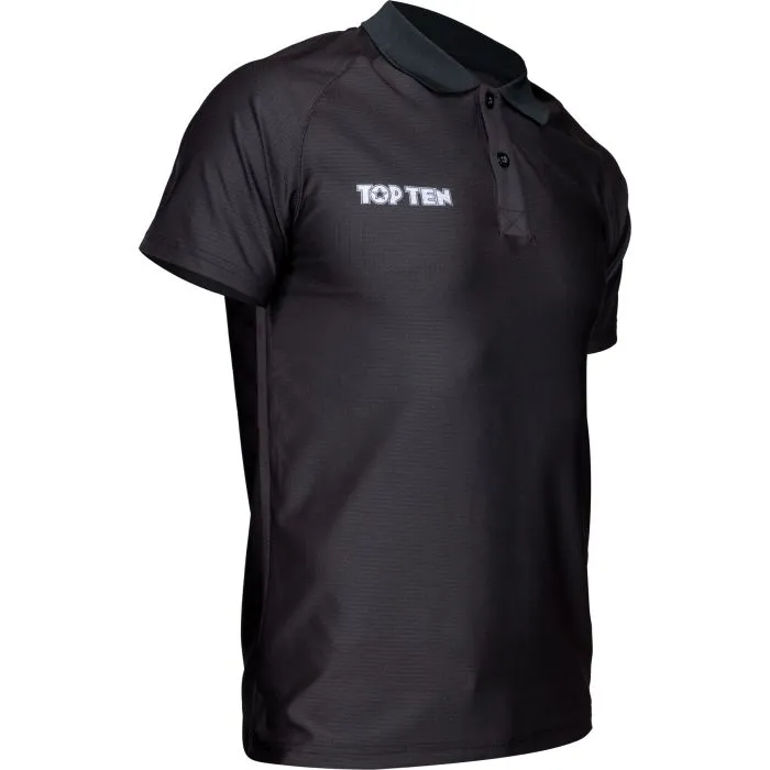 TOP TEN Slate polo shirt kickboxing elasticizzata
