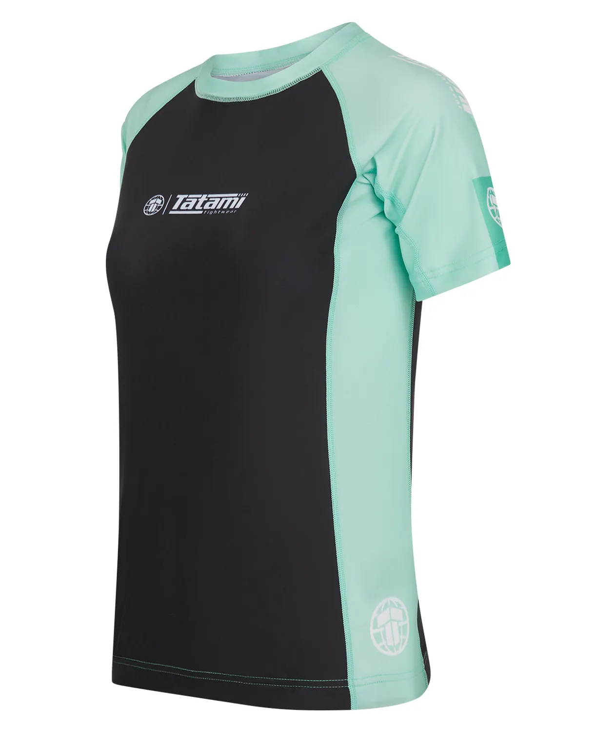 Tatami Fightwear Contrast rash guard maniche corte donna menta-nero