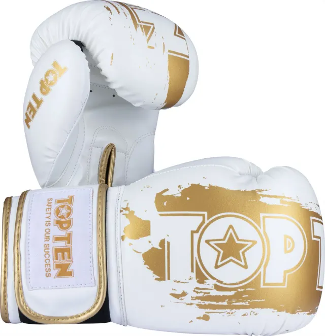 TOP TEN Power Ink Golden Star guanti boxe poliuretano
