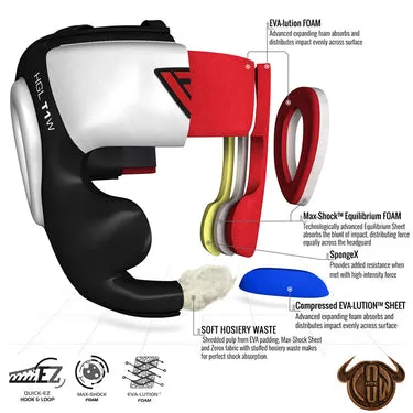 RDX T1 casco boxe pelle parazigomi gel