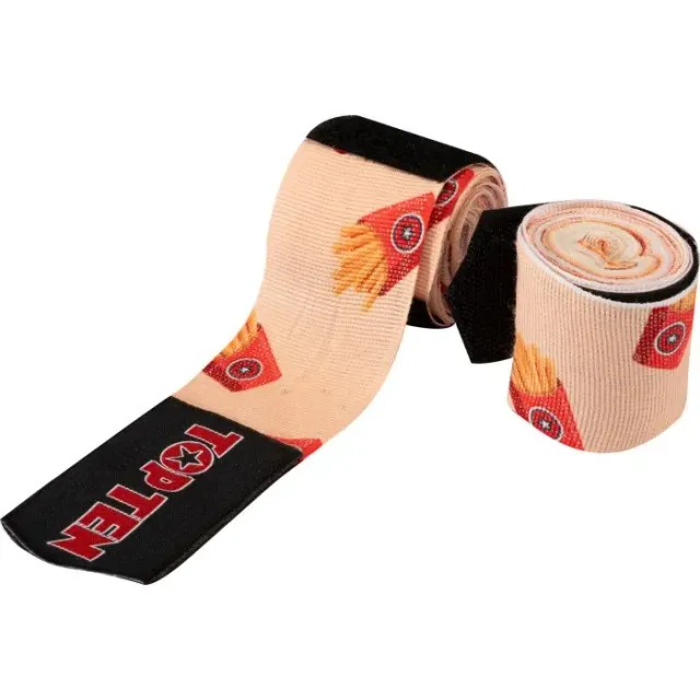 TOP TEN Budo Fries fasce boxe elastiche giallo-rosso