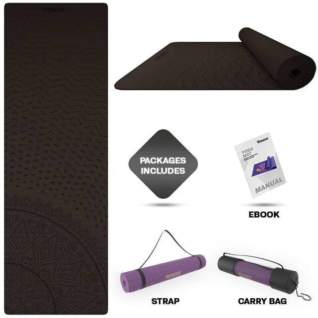 RDX D1 Tappetino Yoga TPE 6mm 183x61 Antiscivolo Leggero
