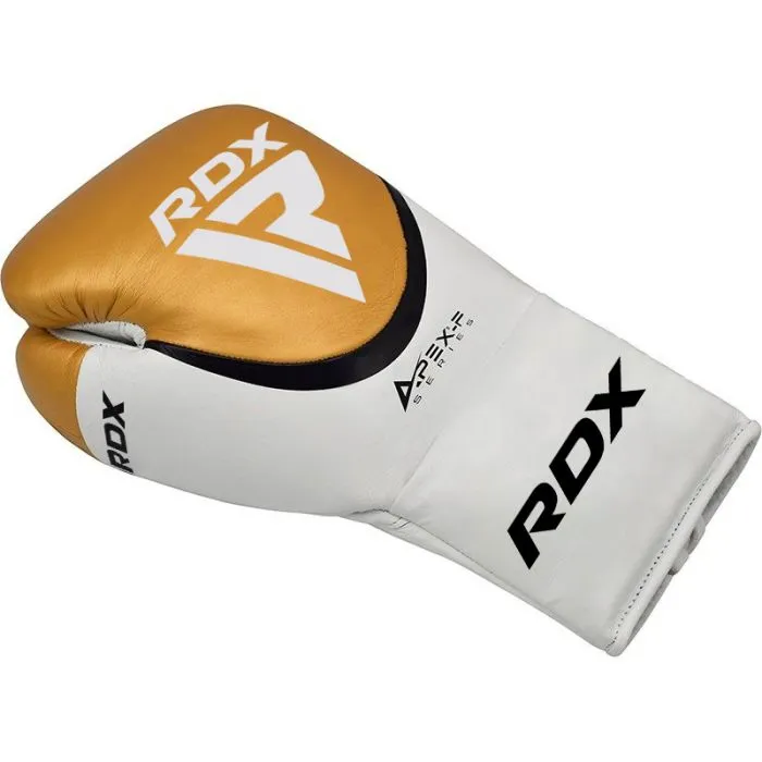 RDX A2 Guanti Boxe Pro Lacci 10oz Rossi Pelle