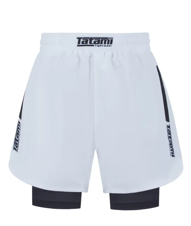 Tatami Fightwear IBJJF Ranked Hybrid pantaloncini donna nero bianco