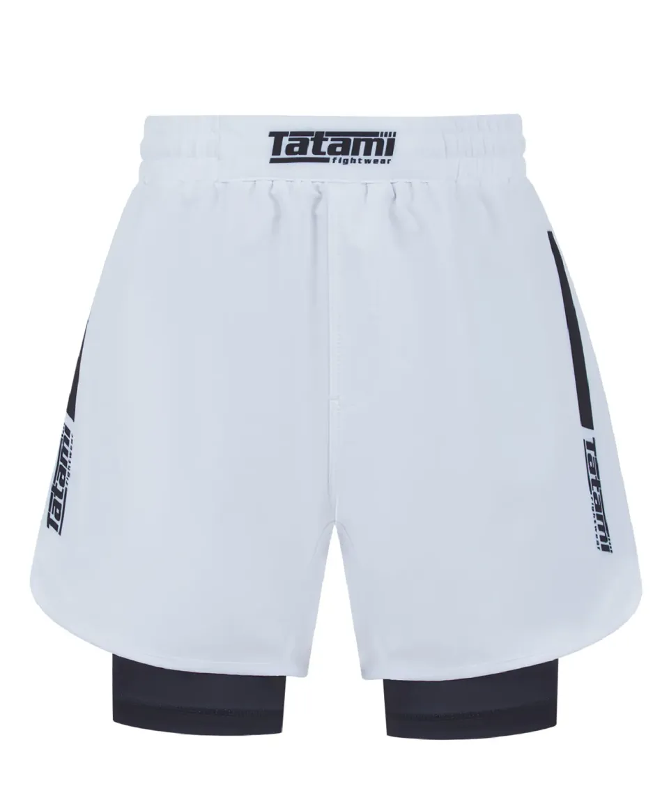 Tatami Fightwear IBJJF Ranked Hybrid pantaloncini donna nero bianco