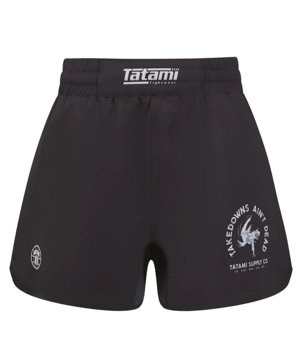 Tatami Takedowns Ain't Dead pantaloncini bambino grappling neri