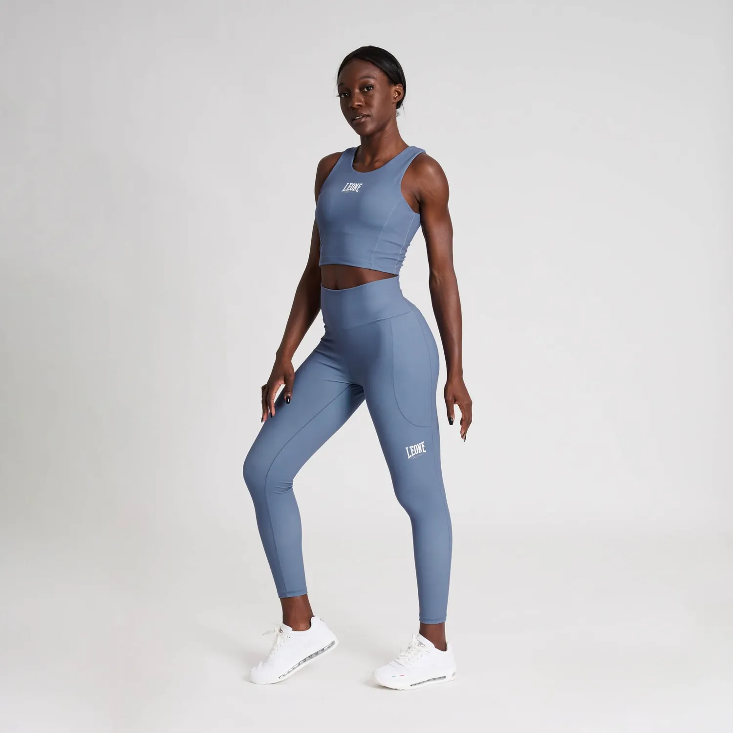 Leone1947 Logo ABX134 Leggings Donna neri allenamento