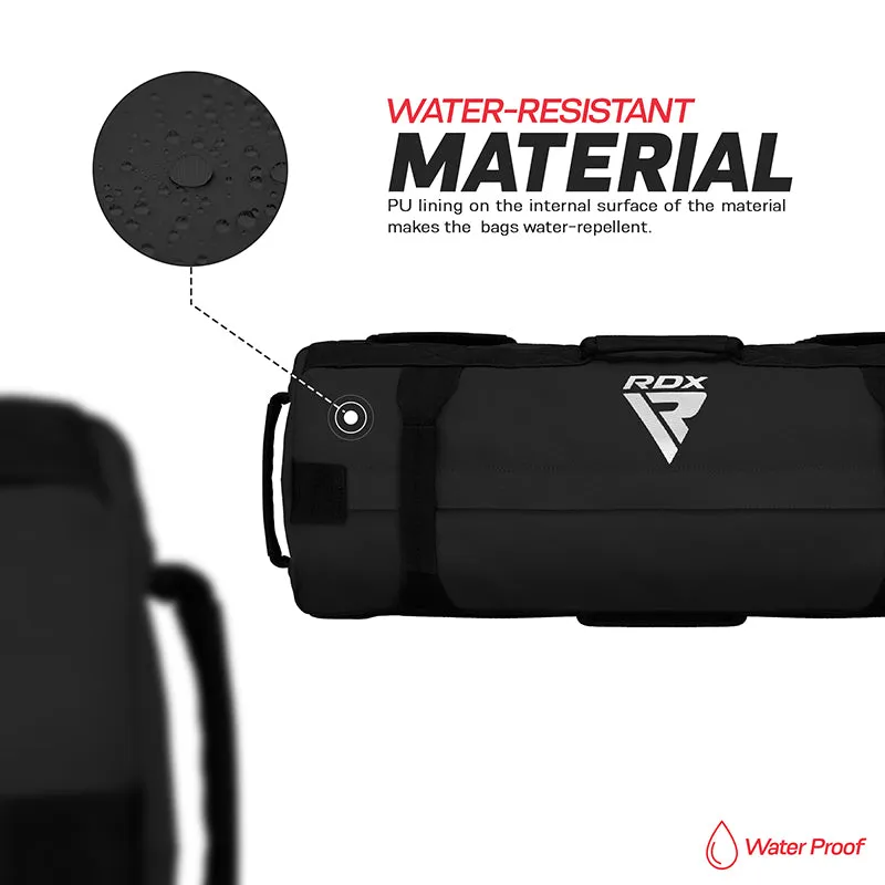RDX Fitness Sacco Sabbia Allenamento Nero 25-75 lbs Impermeabile