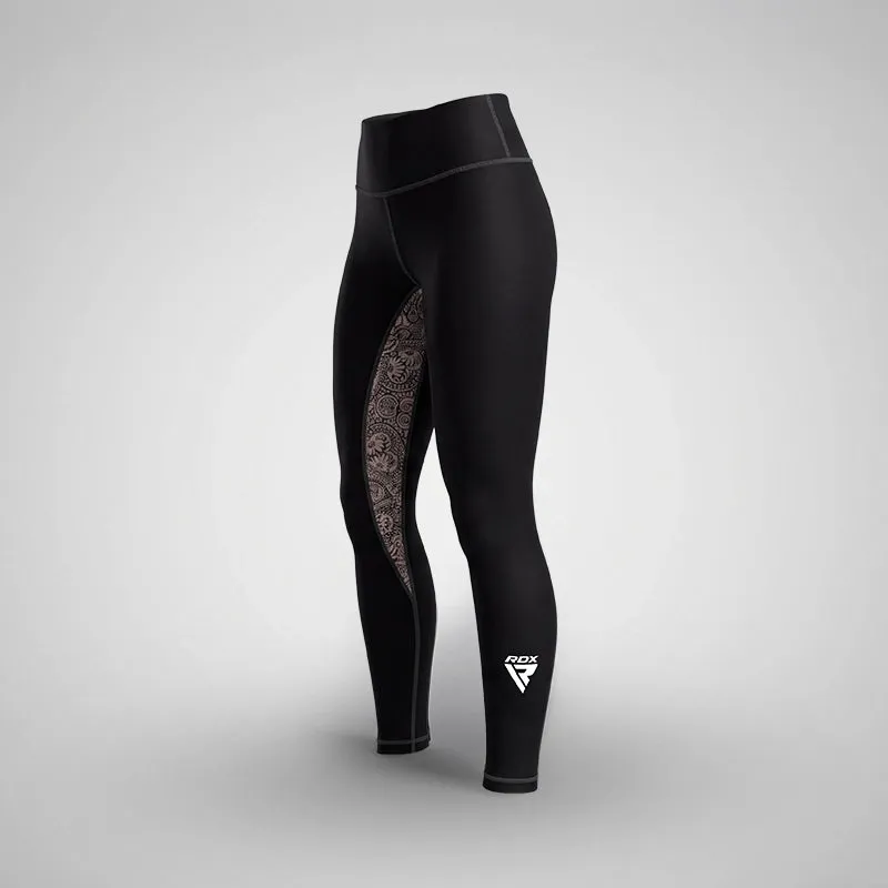 RDX Brave B2 pantaloni compressione donna nero oro
