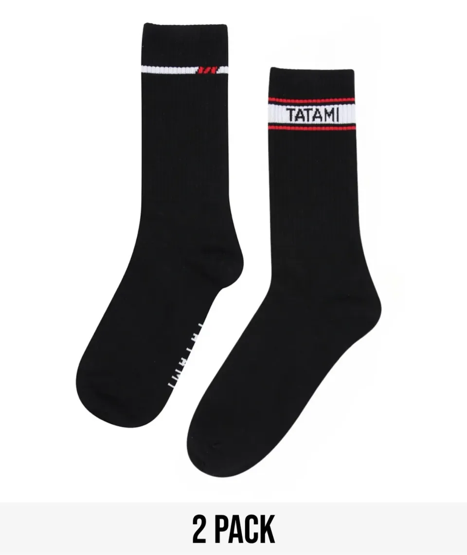 Tatami Crew calzini sportivi nero 2 paia cotone