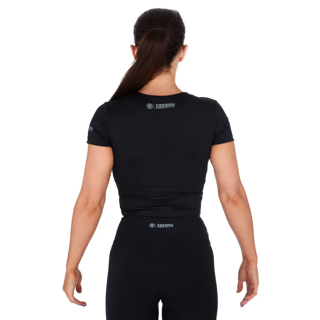 Tatami Fusion top training donna nero cropped sostegno