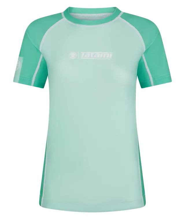 Tatami Ladies Contrast rash guard menta maniche corte