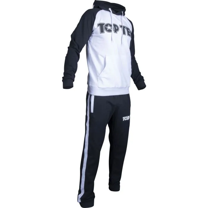 TOP TEN COTTON tuta fitness cotone 100% cappuccio