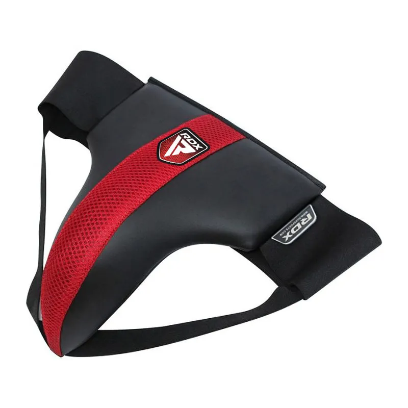 RDX R2 Conchiglia Boxe Pelle Rosso-Nero con cintura S