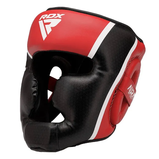 RDX Aura Plus T-17 Caschetto Boxe Pelle Visibilità