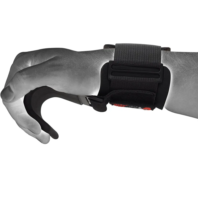 RDX W5 straps sollevamento pesi con gancio neri