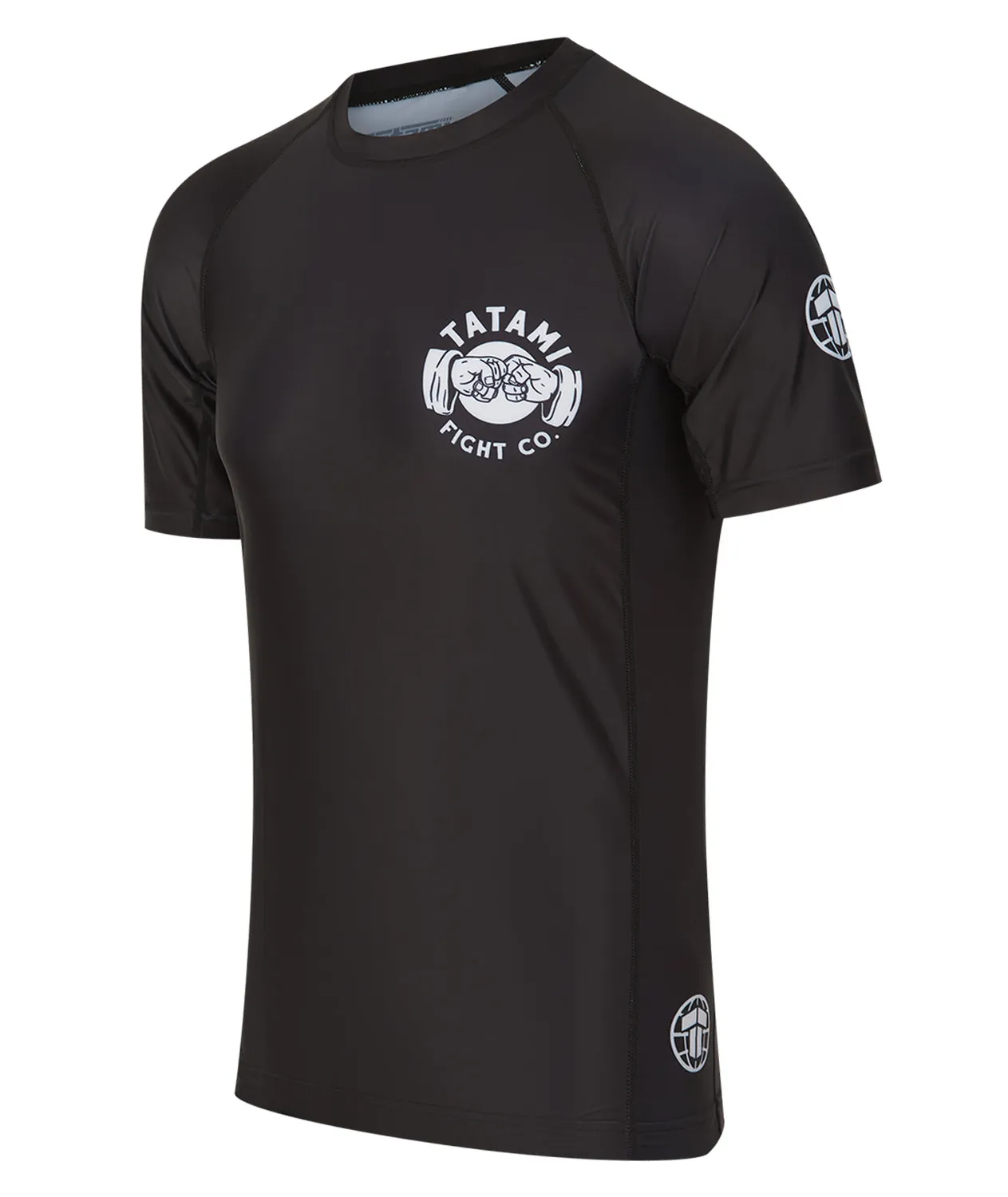 Tatami Fist Bump rash guard uomo nera manica corta riciclata