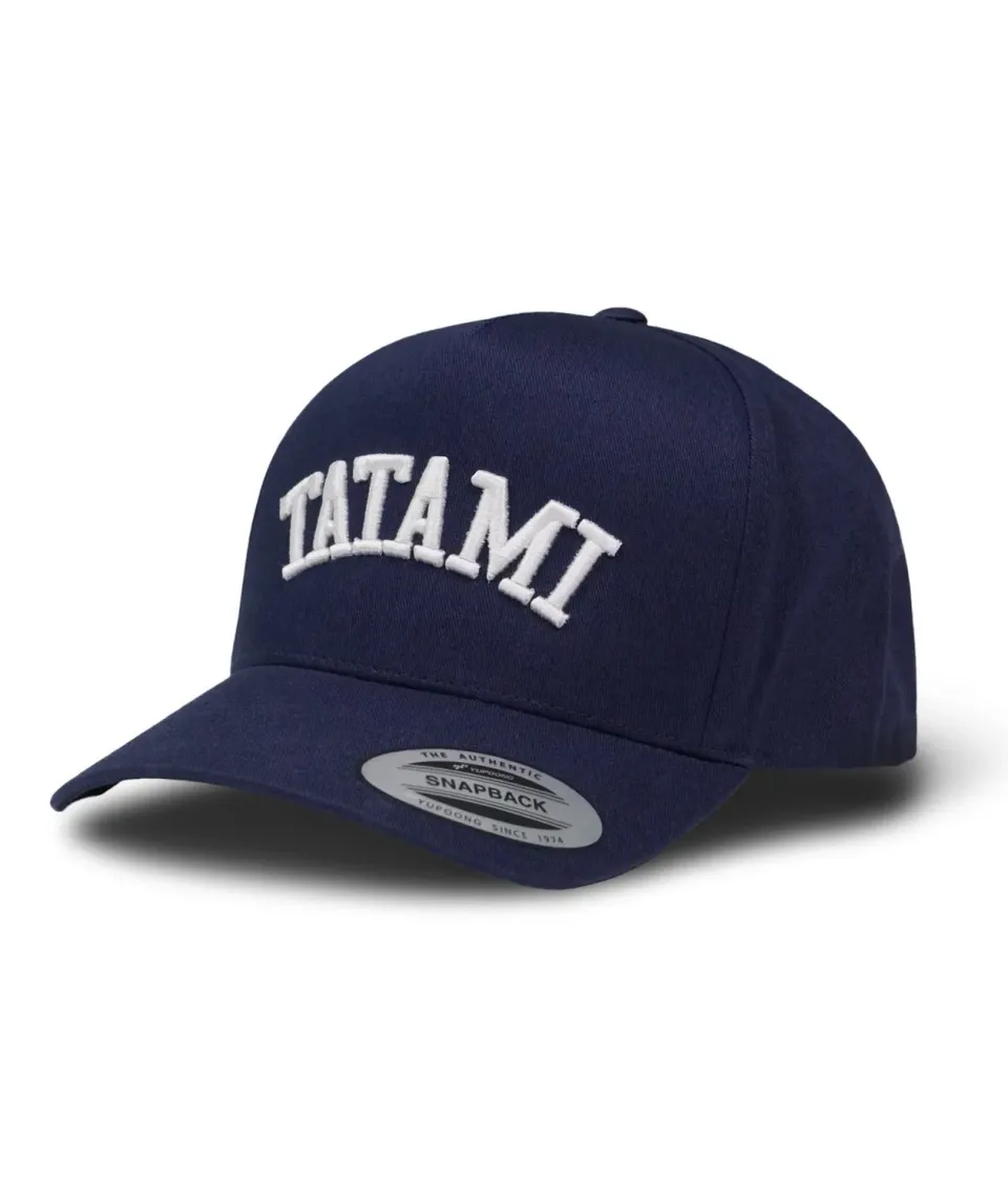 Tatami Embroidered Snapback cappello blu navy cotone