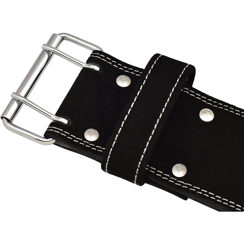 RDX 4PB cintura powerlifting nera pelle fibbia acciaio