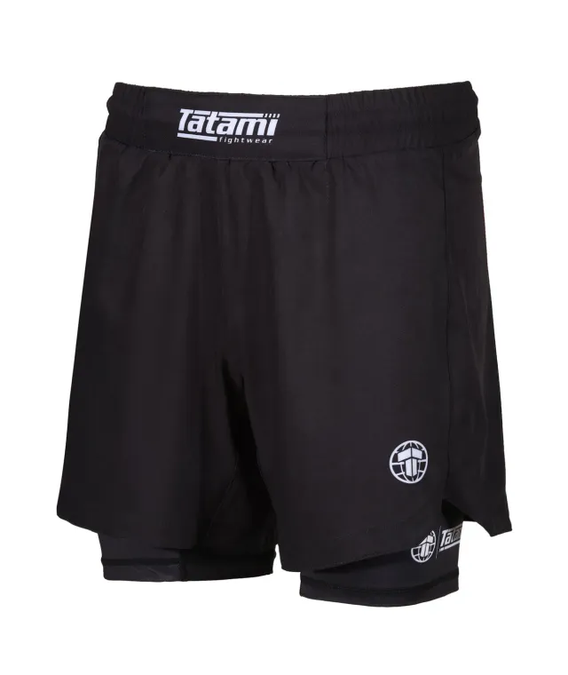 Tatami Dual Layer shorts grappling uomo neri doppio strato