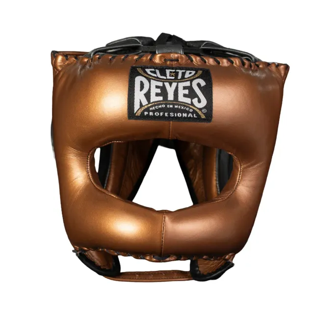 Cleto Reyes Safetec caschetto boxe pelle rame-grigio unitaglia