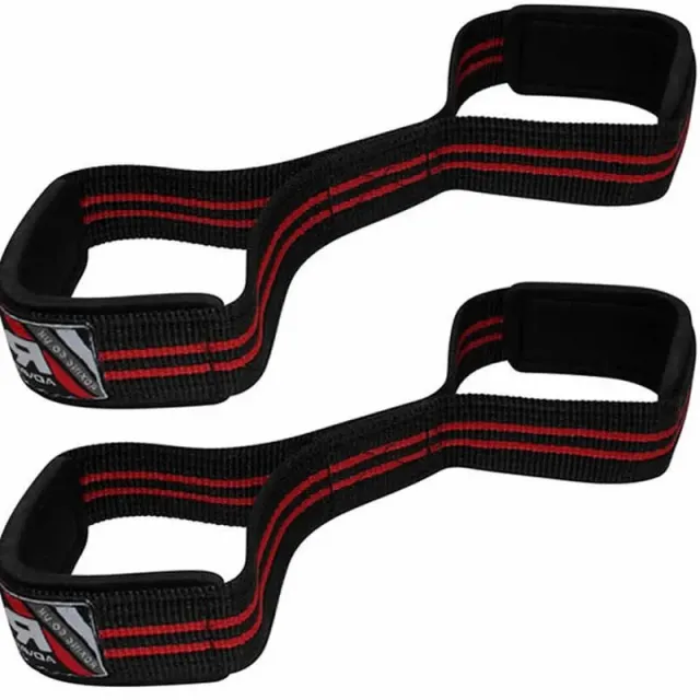 RDX W3 Straps Sollevamento Figura 8 Neri Coppia