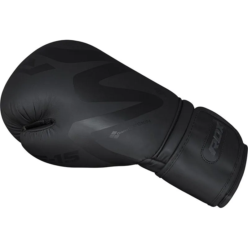 RDX F15 Noir Guanti Boxe Neri 14oz in Pelle