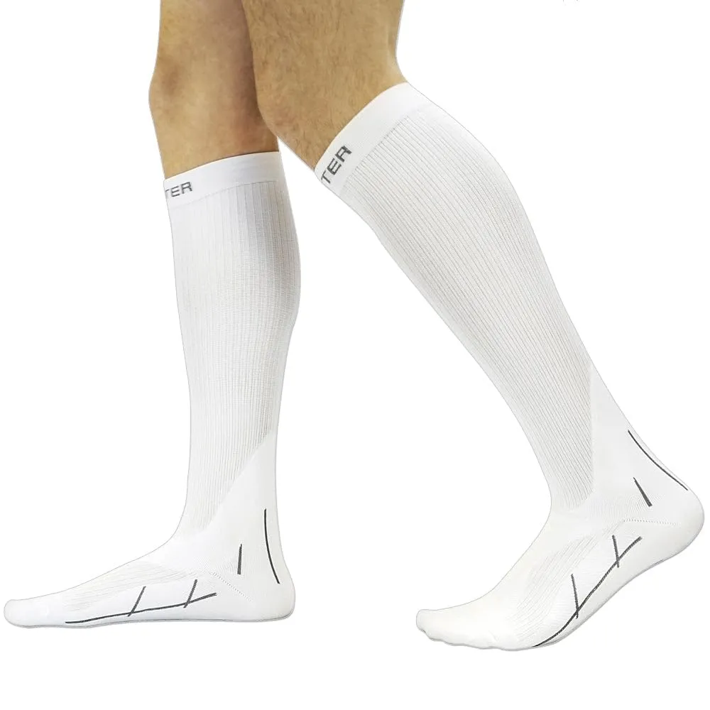 Meister calze compressione S bianche coppia 20-25 mmHg