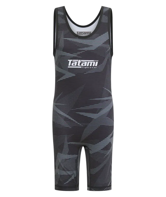 Tatami Fightwear Kids Wrestling Singlet Nero Elasticizzato