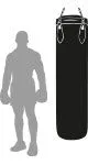 Leone1947 Basic Sacco Boxe 55 kg Nero antishock