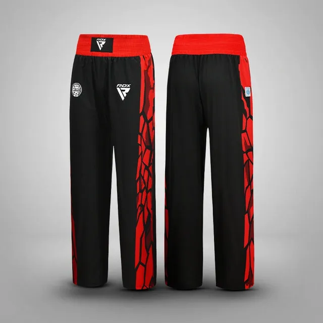 RDX WAKO pantaloni kickboxing poliestere traspirante