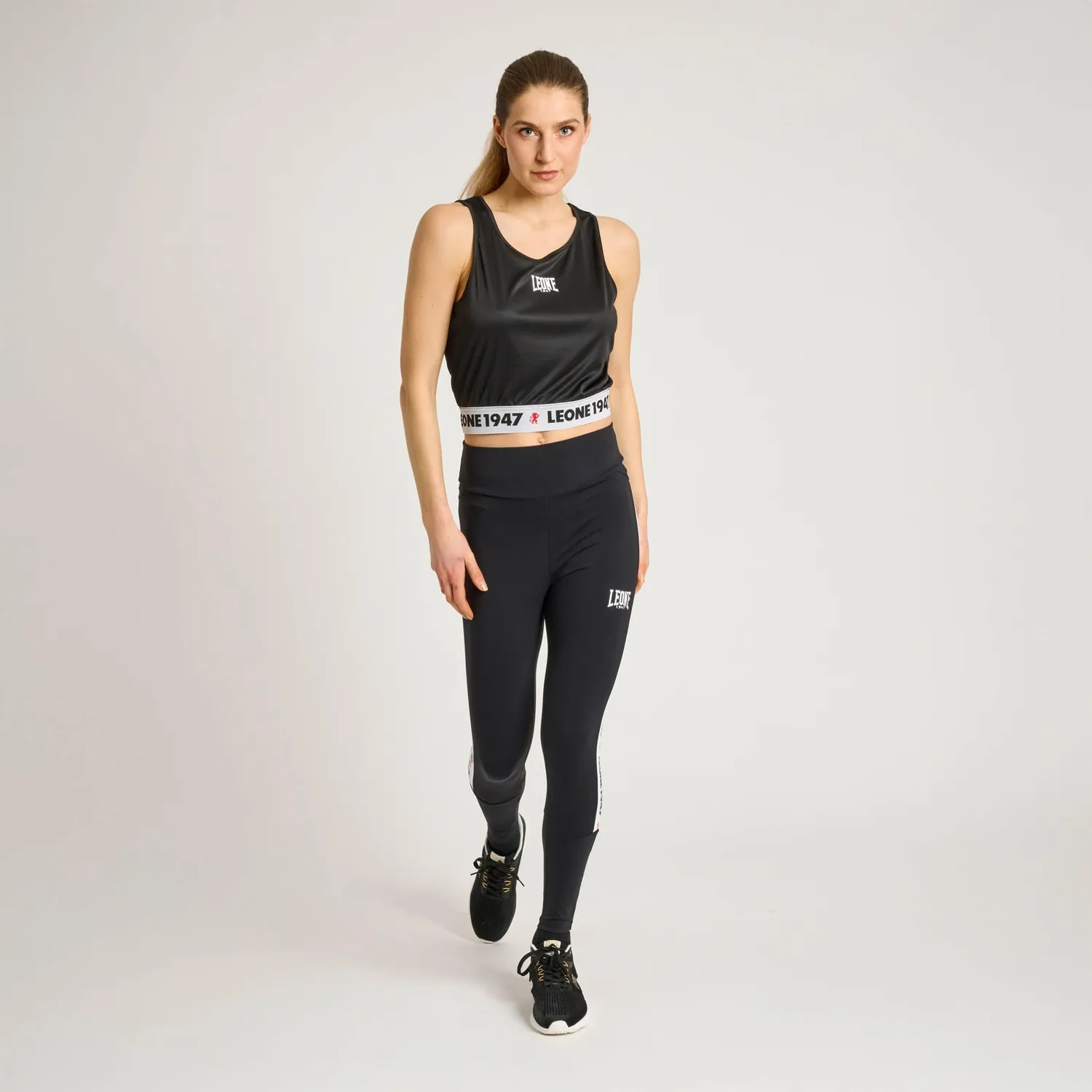 Leone 1947 ABX211 Canotta Crop Donna Blu Scuro Traspirante