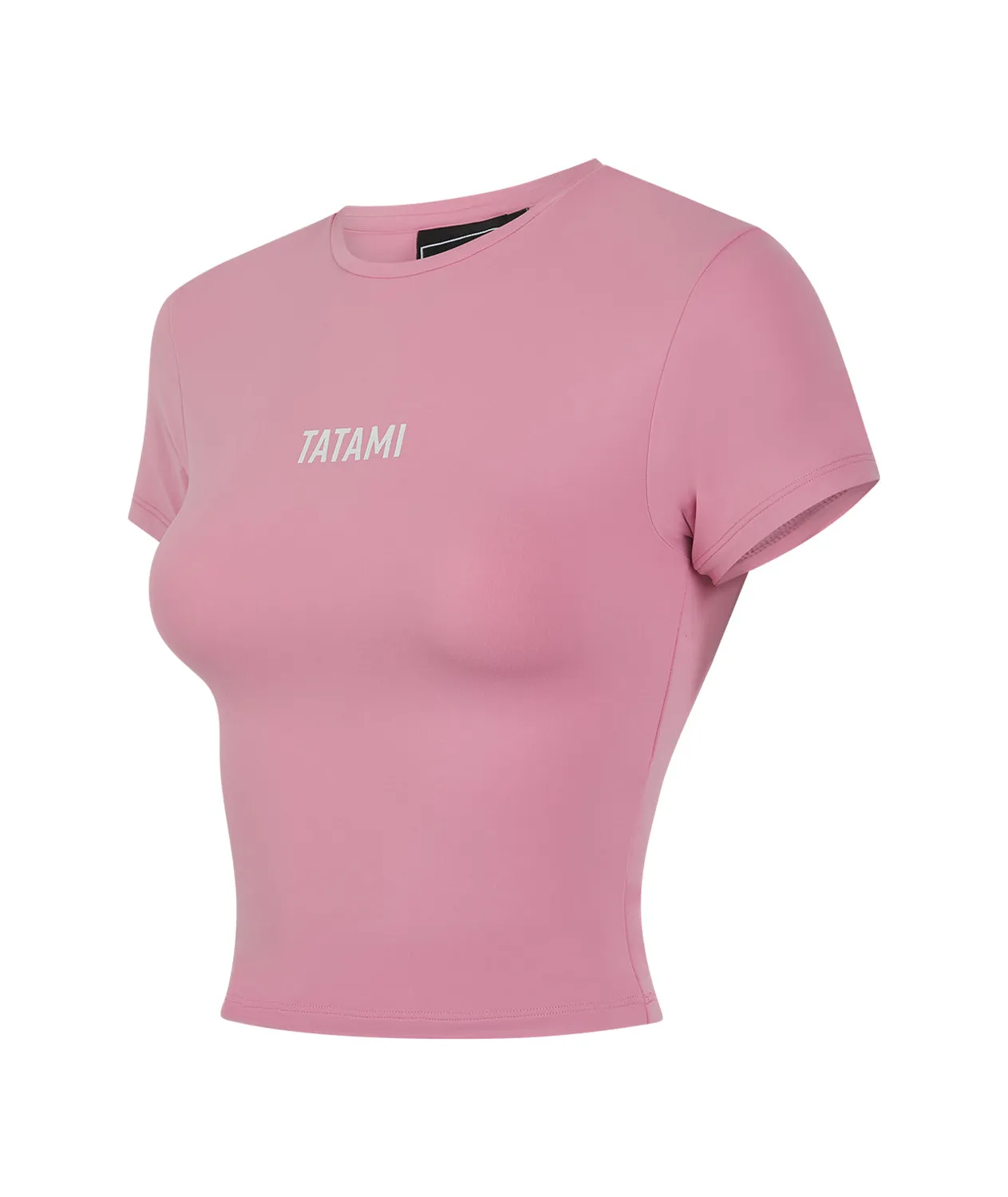 Tatami Fightwear Ladies Luxe Cropped T-Shirt Rosa Blush Coprente
