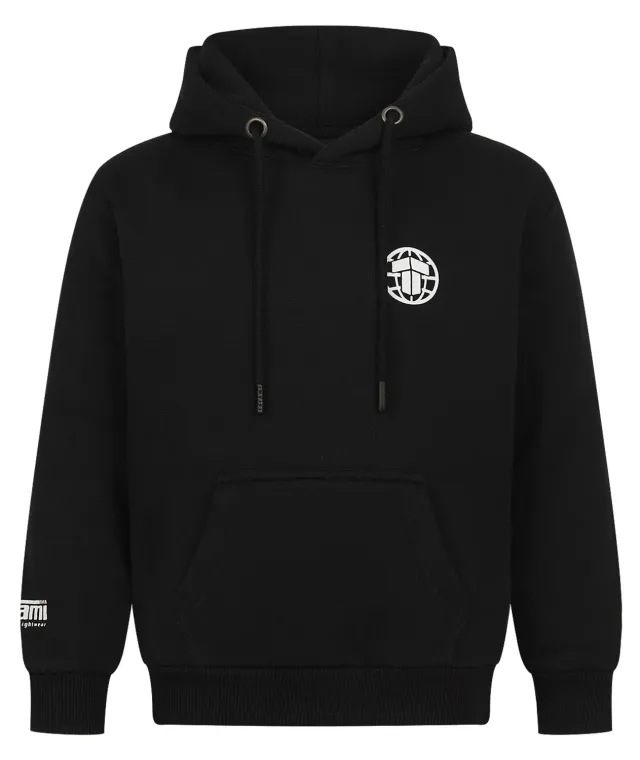 Tatami Globe Hoodie Bambini Nera con Cappuccio