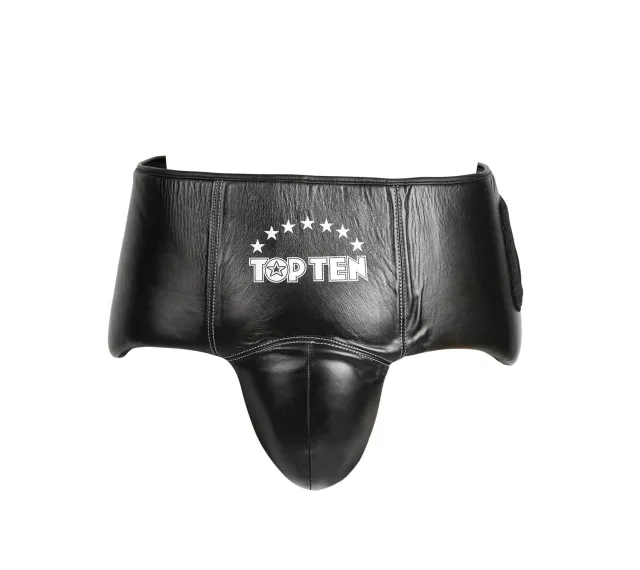 TOP TEN PRO conchiglia con sospensorio in vera pelle boxe