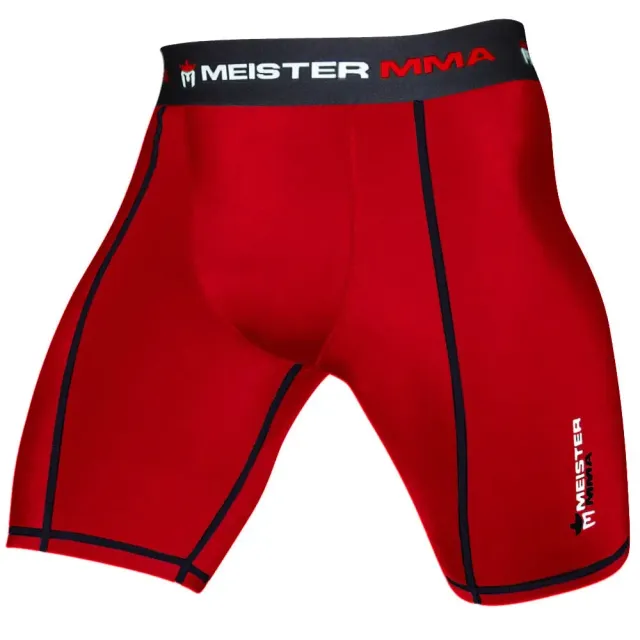 Meister Rush Fight pantaloncini compressione MMA Rosso 34-35