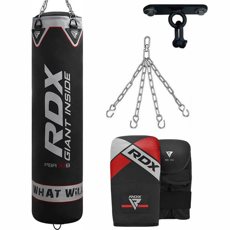 RDX X1 Sacco Boxe 4ft 4-in-1 con guanti e gancio