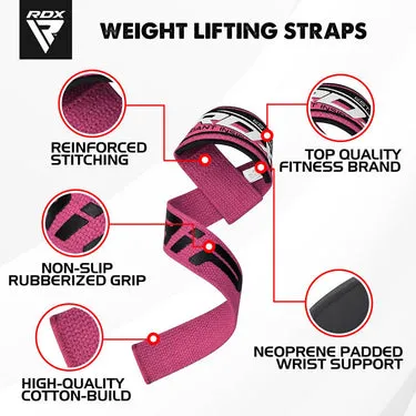 RDX W2 fasce sollevamento pesi donna rosa