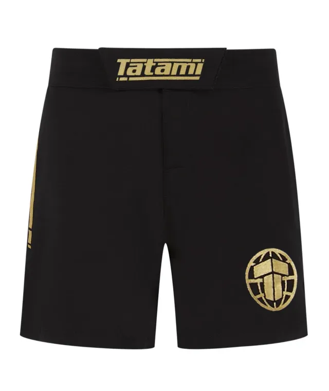Tatami Pro Grappling pantaloncini no-gi nero oro