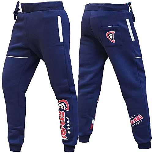 Farabi Tech Fleece Pantaloni Tuta Blu Navy Caldi