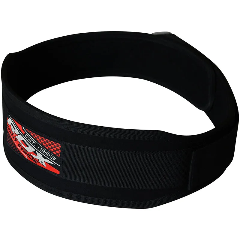RDX 4R Cintura Palestra Neoprene Nera Supporto Lombare