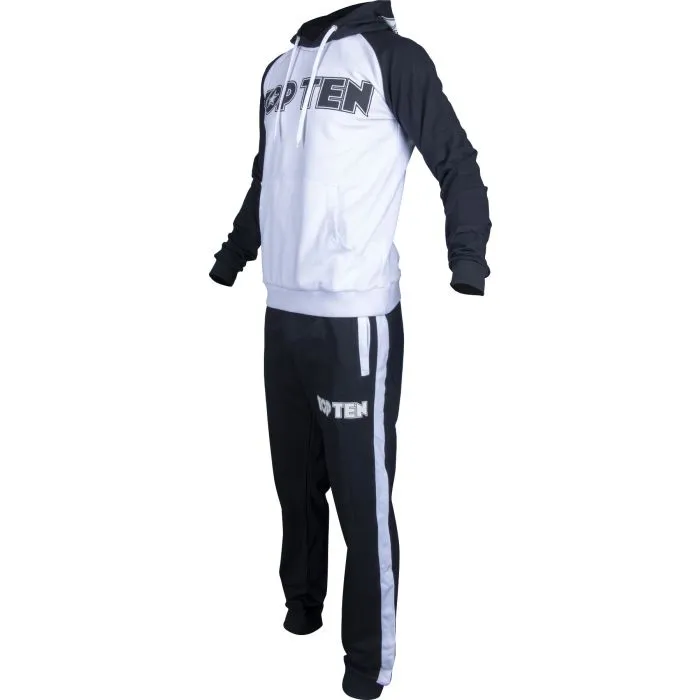 TOP TEN COTTON tuta fitness cotone 100% cappuccio
