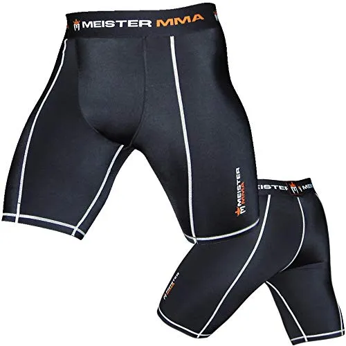 Meister Pantaloncini Compressione MMA Conchiglia Nero S