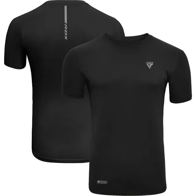 RDX T2 maglietta gym nera poliestere