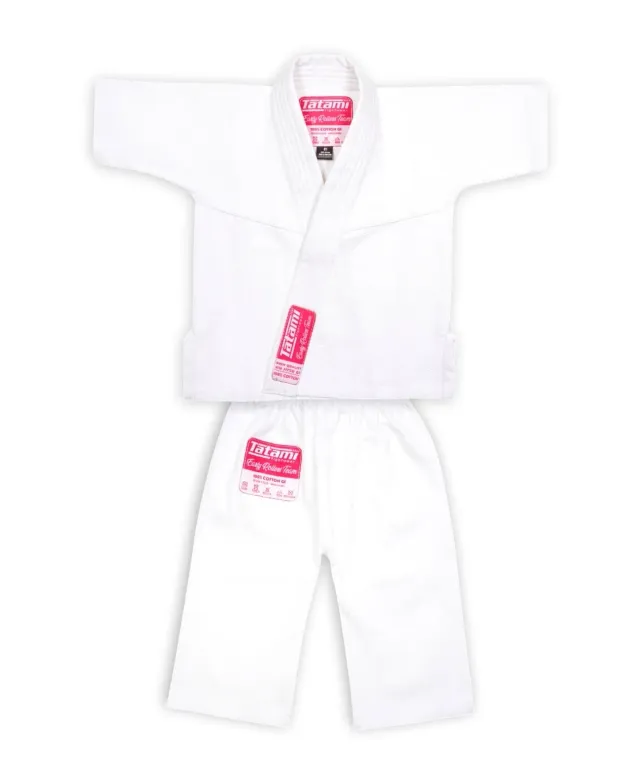 Tatami Baby kimono BJJ bianco rosa 6-9 mesi