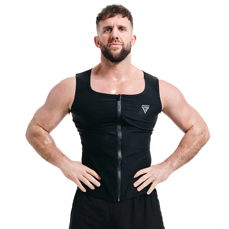 RDX gilet sauna uomo cerniera effetto sudore 5x