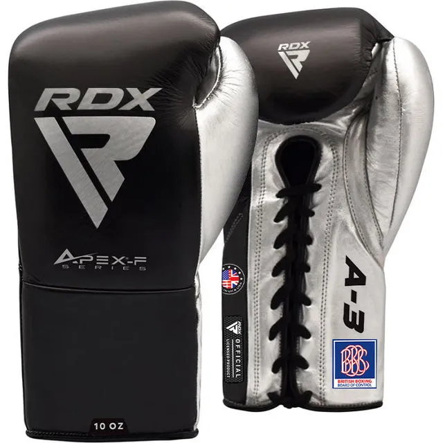 RDX A3 Fight Guanti Boxe Lacci Pelle Omologati