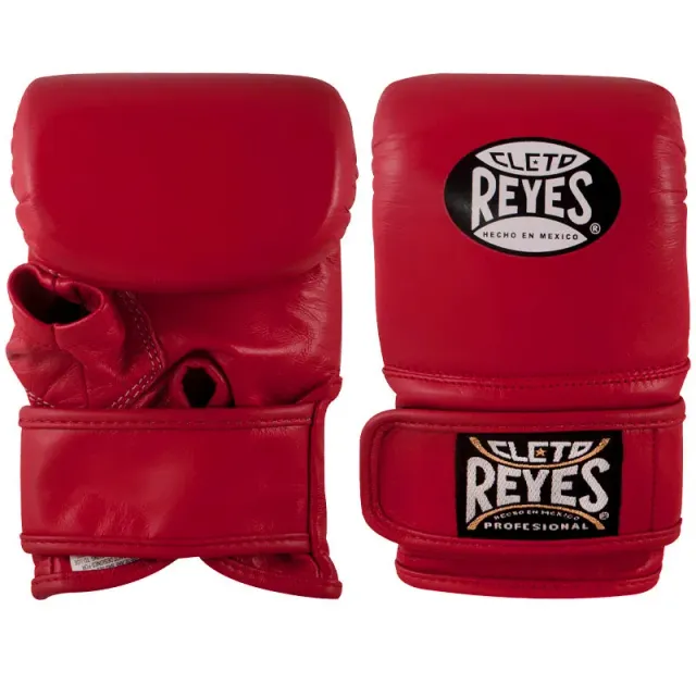 Cleto Reyes Guanti Sacco Pelle Velcro Rossi