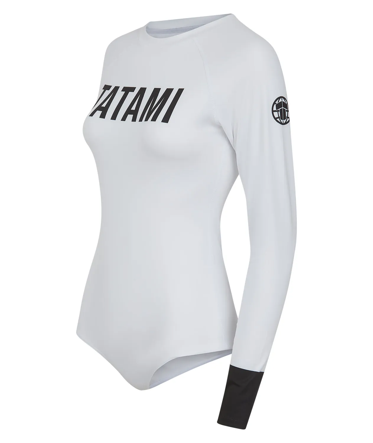 Tatami Helena Ranked Leotard bianco manica lunga